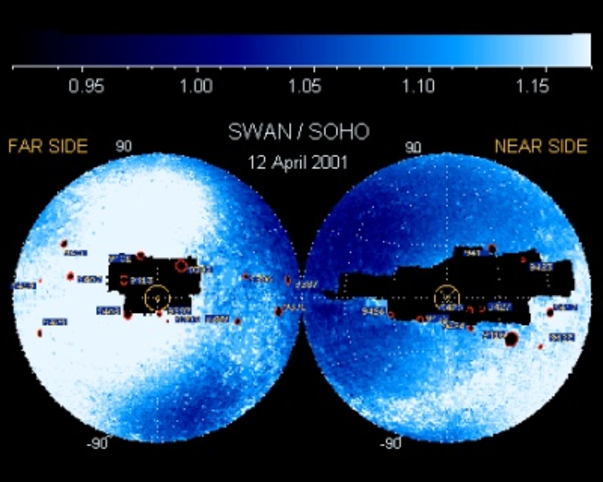 Ultraviolet glow in gas beyond the Sun
