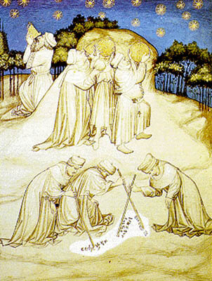 Alchemists seeking gold in the earth and in the sky