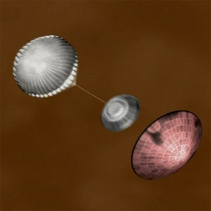 Pilot parachute pulling off cover