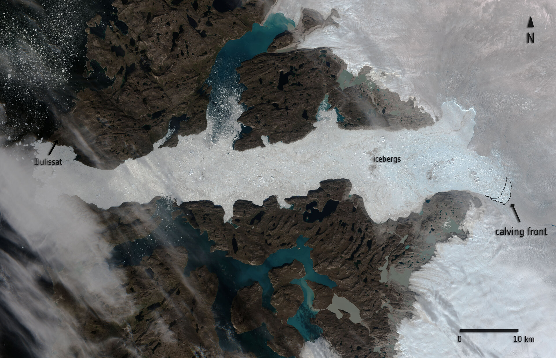 Jakobshavn glacier calving
