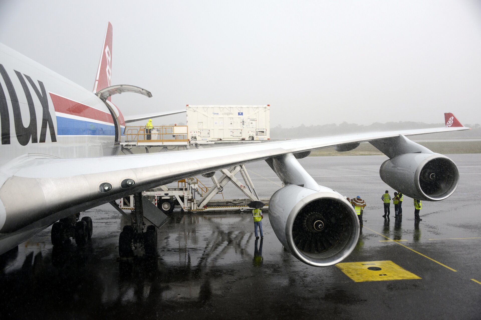Galileos arriving in French Guiana