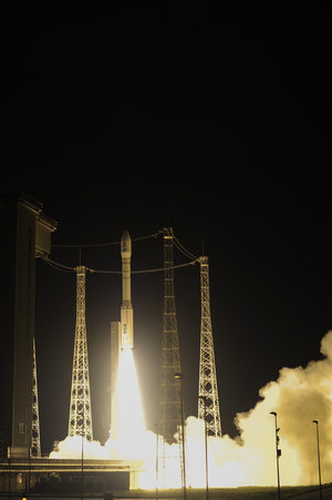 Liftoff of Vega VV06 carrying LISA Pathfinder