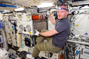ESA astronaut Alexander Gerst with Biolab