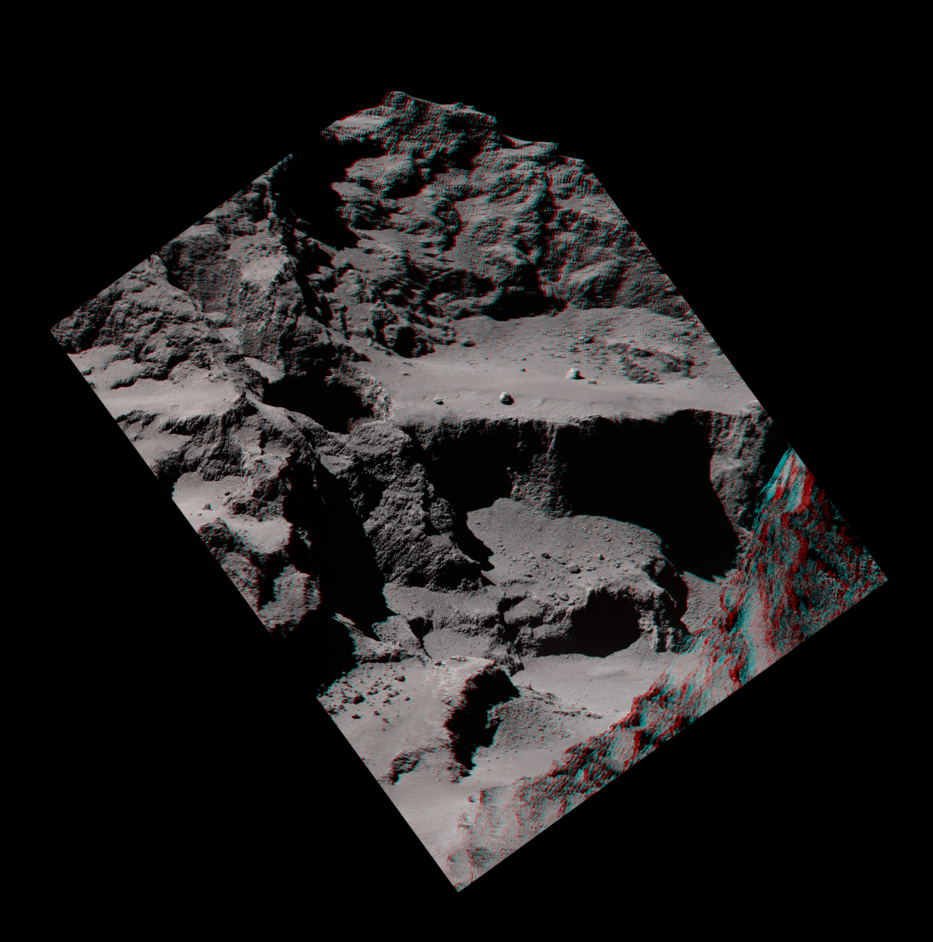 Comet cliff in 3D