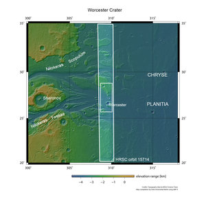 Worcester crater in context