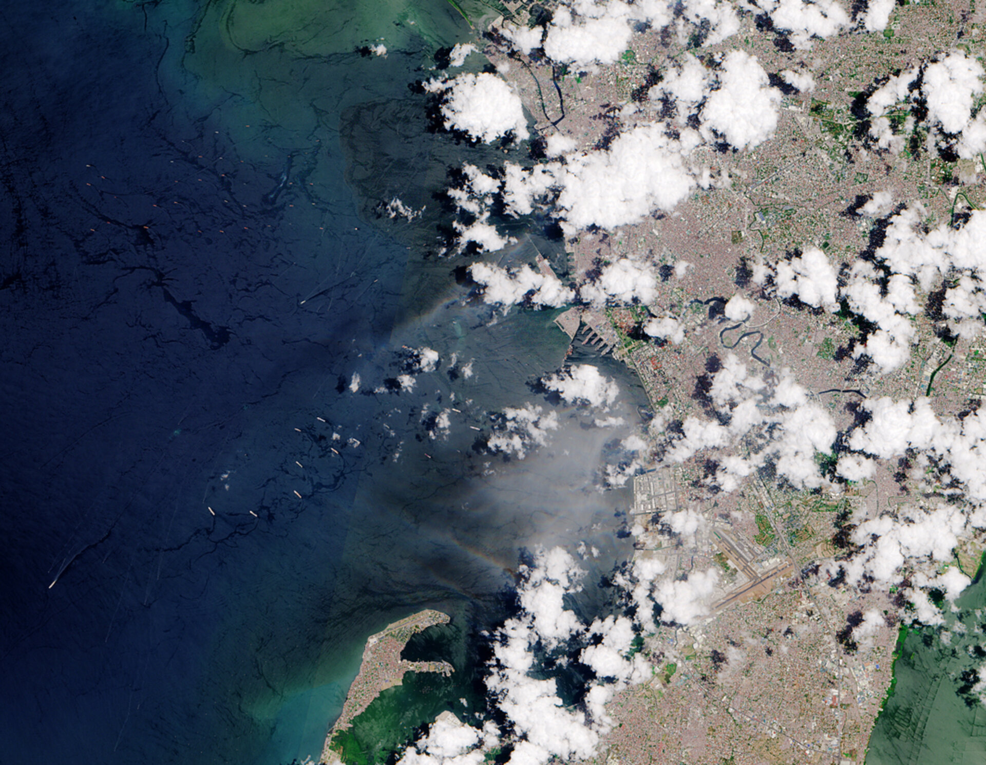 Cloud cover over Manila Bay