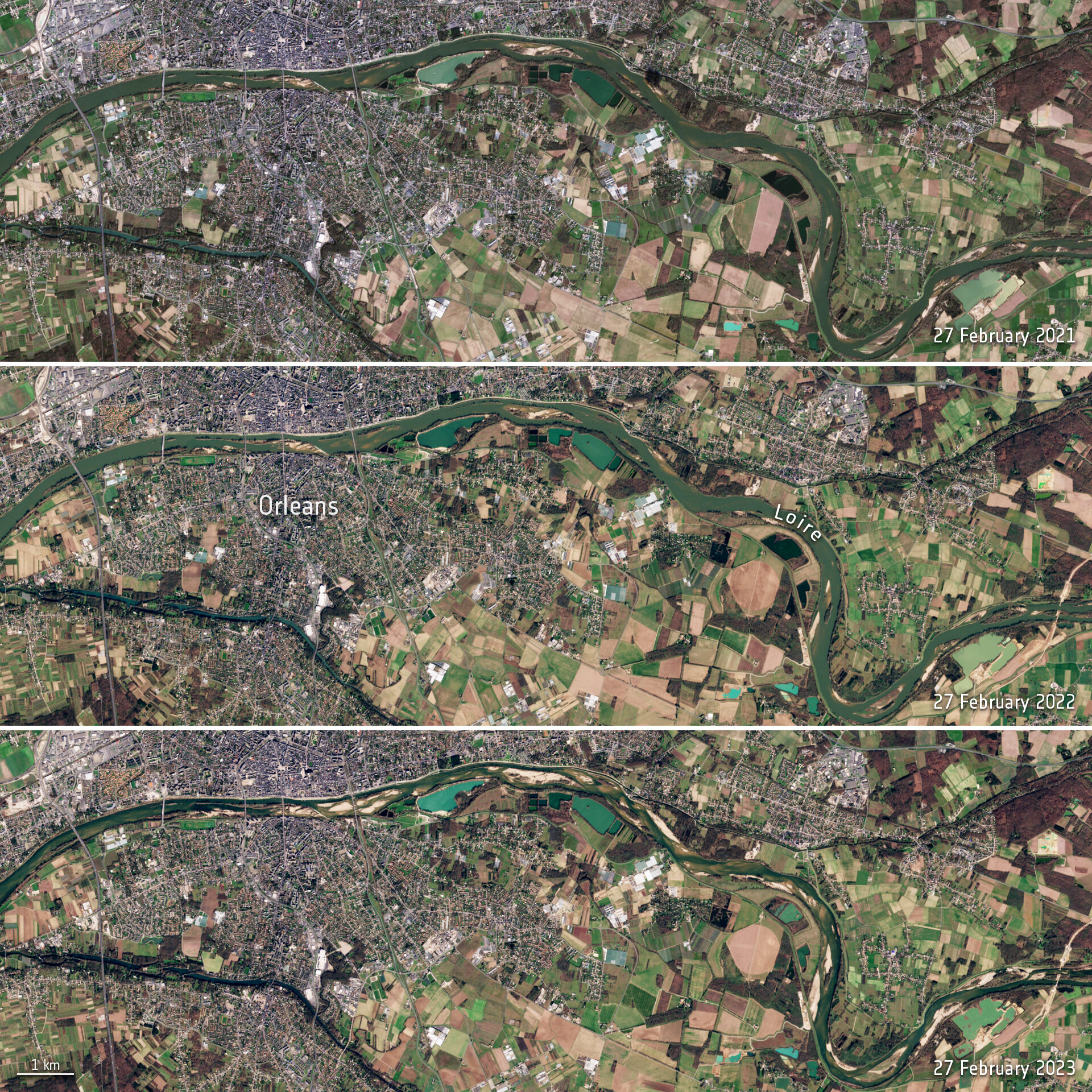 France's dried up Loire River