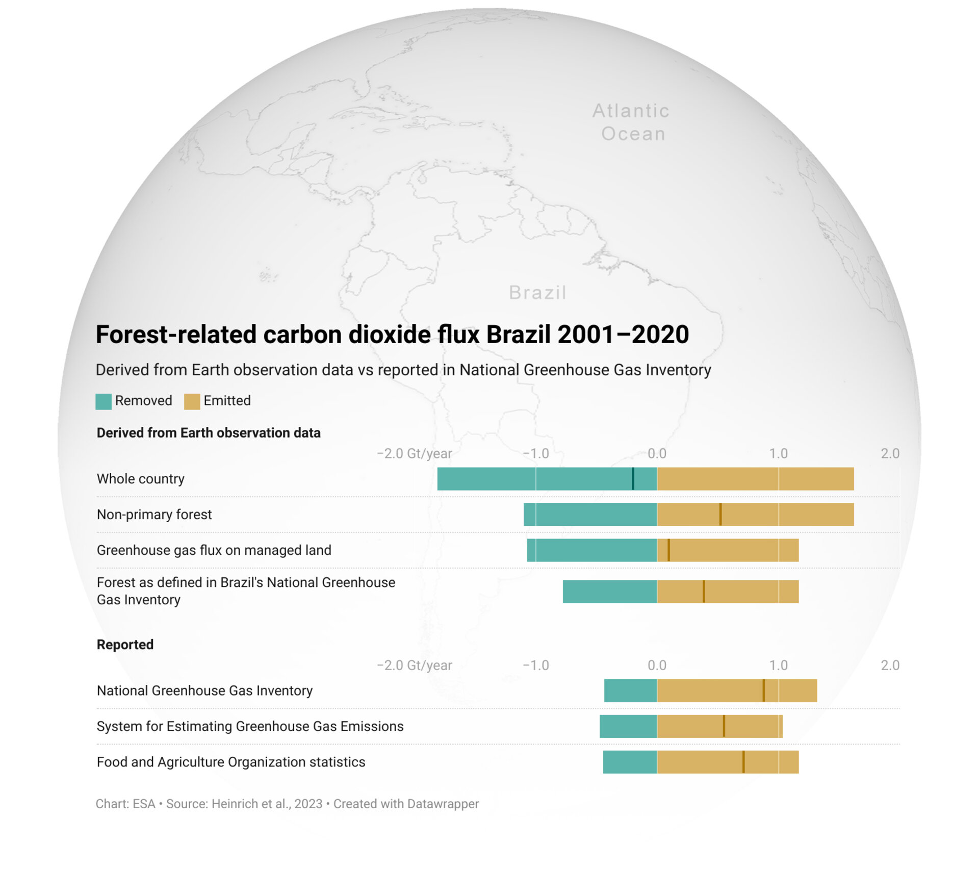 Brazilian forest carbon flux 2001–2020