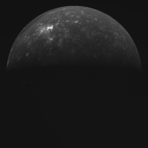 Computer-generated image of Jupiter's moon Callisto