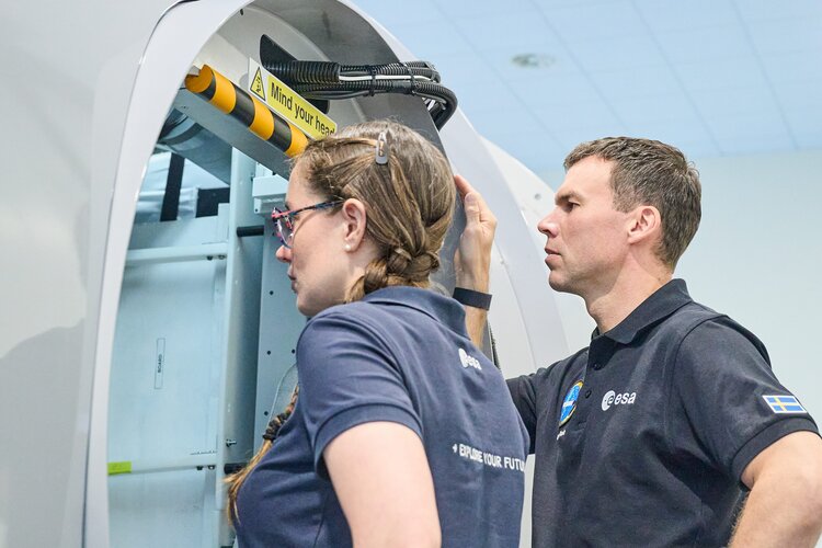 Rosemary and Marcus meet the Lunar I-Hab 