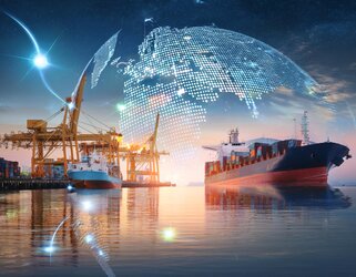 Impression of global maritime infrastructure