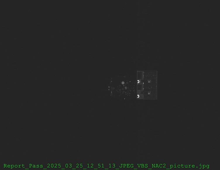 Proba-3’s Coronagraph spacecraft captured by a camera onboard the Occulter spacecraft during the mission's first autonomous formation acquisition