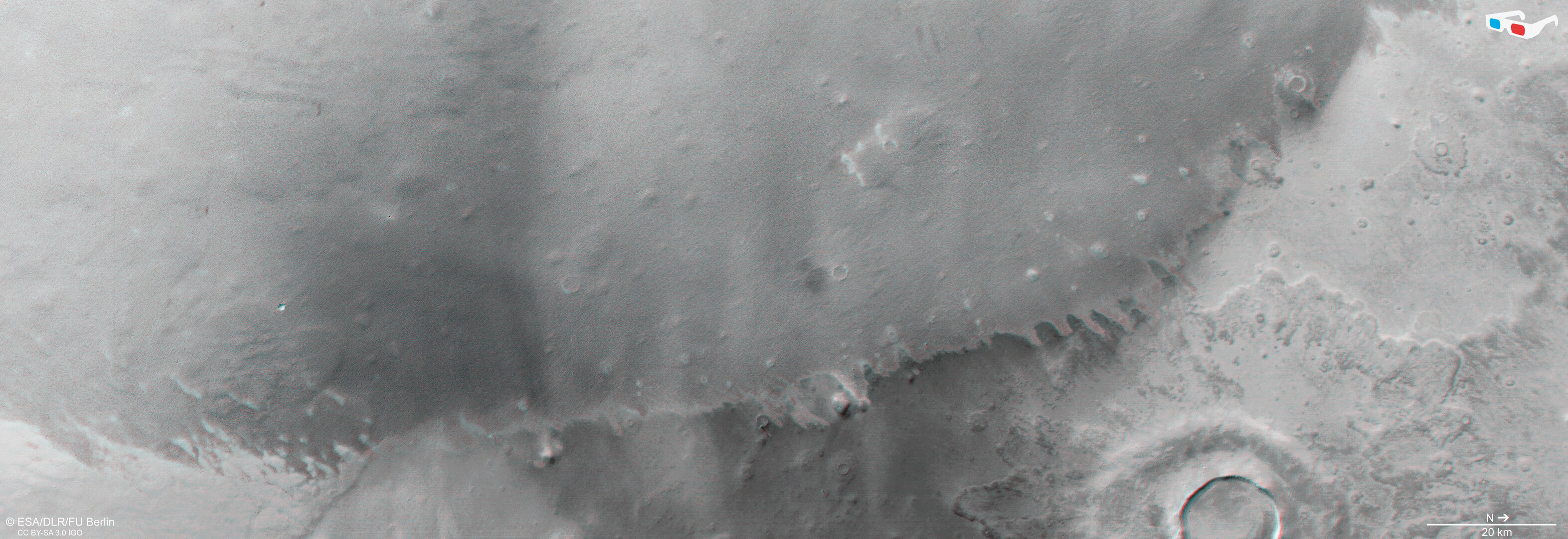 Arcadia Planitia in 3D