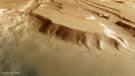 Bird’s-eye view of Coloe Fossae