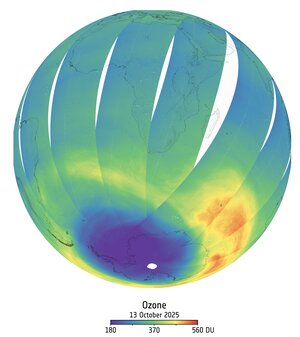 Global ozone measured by Sentinel-5A