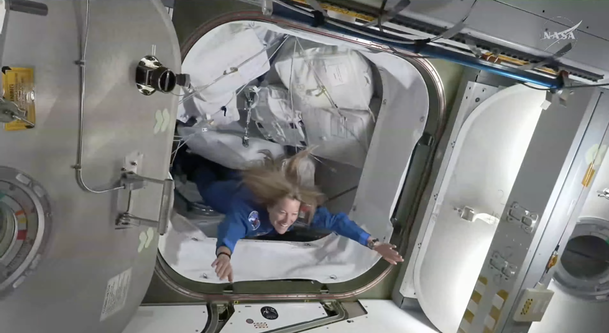 Sophie Adenot entering the International Space Station